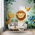 Papel de Parede Safari Elefante, Leão, Girafa e Passarinho - Imagem 2