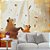 Papel de Parede Safari Urso e Raposa Amigos - Imagem 1