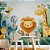 Papel de Parede Safari Leão, Girafa e Elefante - Imagem 3