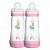 Kit 2 Mamadeira MAM Easy Start (Rosa) 320ml - Anti-cólica e Auto-esterilizável - Imagem 1