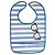 Babador impermeável de plástico com bolso cata migalhas New Look (Listras Azul e Branco) - Kababy - Imagem 1