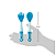 Kit Garfo e Colher Térmico Termossensível Flexível Talher de Treinamento Bebê (Azul) Buba - Cód. 12618 - Imagem 3