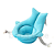Almofada Ergonômica luxo para banho bebê banheira (Azul) Kababy - Cód. 22110A - Imagem 1