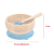 Kit 4 Peças Introdução Alimentação BLW Bambu e Silicone Bebê Infantil c/ Bowl Babador Bambu (menino foca) - Imagem 3