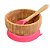 Kit 4 Peças Introdução Alimentação BLW Bambu e Silicone Bebê Infantil c/ Bowl Babador Bambu (menina joaninha) - Imagem 2