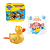 Kit 3 Peças Brinquedos de Banheira Bebê Infantil - Livrinho e Patinho de Banho (Pato de corda, Patrulha Canina e Os 3 Porquinhos) - Imagem 1
