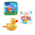 Kit 3 Peças Brinquedos de Banheira Bebê Infantil - Livrinho e Patinho de Banho (Pato de corda, Peppa Pig e Os 3 Porquinhos) - Imagem 1