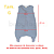 Saco Saquinho de Dormir Bebê Com Pé (Sleep Bag) Cobertor de Vestir Soft (Azul) Tam. G - Imagem 4
