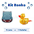Kit 2 Peças Brinquedos de Banheira Bebê Infantil - Livrinho Hipopótamo e Patinho de Corda - Imagem 1