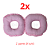 Kit 2 Pares - Rosquinhas para seios amamentação Lavável (rosa) c/ 4 uni - Imagem 2