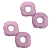 Kit 2 Pares - Rosquinhas para seios amamentação Lavável (rosa) c/ 4 uni - Imagem 1