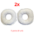 Kit 2 Pares - Rosquinhas para seios amamentação Lavável (branca) c/ 4 uni - Imagem 2