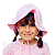 Chapéu de praia piscina proteção uv infantil bebê (Rosa claro) - Imagem 2