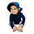 Kit Camiseta Manga Longa e Chapéu de praia piscina proteção uv infantil bebê (Azul marinho) - Imagem 2