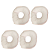 Kit 2 pares (4 uni) Rosquinhas para seios amamentação (rosa claro) - Imagem 1