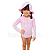 Kit Camiseta UV Manga Longa + Chapéu de Praia Bebê FPU 50+ Rosa claro - Imagem 1