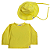 Kit Camiseta UV Manga Longa + Chapéu de Praia Bebê FPU 50+ Amarelo - Imagem 2