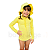 Kit Camiseta UV Manga Longa + Chapéu de Praia Bebê FPU 50+ Amarelo - Imagem 1