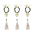 Kit com 3 Mini Terço Azul com Pingente Espírito Santo e Tassel Religioso - Imagem 1