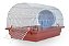 Gaiola Hamster N209 Peq. Zincada Prata Fundo Vermelho - Imagem 1