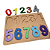 Kit 3 Brinquedos Educativos Pedagógicos Madeira MDF Numerais Vogais Formas Geométricas Números letras Alfabetização Montessori - Imagem 7