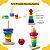 Torre De Empilhar Pirâmide Encaixar Formas Geométricas  em Madeira Toy Mix - Imagem 4