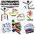 Kit Jogo Pareamento de Cores e Forma Figuras Palitos Coloridos - Imagem 1