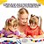 Kit Sensorial Educativo Montessori 100 Mini Pompons Coloridos + Pinça Plástica  Coordenação Motora - Imagem 4
