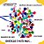 Kit Sensorial Educativo Montessori 100 Mini Pompons Coloridos + Pinça Plástica  Coordenação Motora - Imagem 3