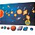 Quebra Cabeça Encaixe Sistema Solar  Encaixe Planetas em MDF Educativo Didático Pedagógico - Imagem 1