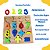 Quebra Cabeça de Madeira  Números  Brinquedo Educativo e Pedagógico Tabuleiro Matemática Escolar - Imagem 2