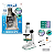 Microscópio Infantil Polilab com Luz LED e Kit Científico 28 Peças Educativo Polibrinq - Imagem 1