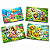 Kit 4 Quebra Cabeça Mdf 9 Peças Infantil Animais da Fazenda Floresta Mar e Domésticos Educativo - Imagem 1