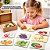 Brinquedo Educativo Quebra Cabeça 2 Partes Frutas Madeira Jumbo Caixa Mdf - Imagem 3