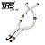 DOWNPIPE + MID PIPE THS INOX 409 03 POl. AUDI RS6 RS7 S6 S7 4.0 BITURBO 2012 A 2019 - Imagem 1