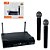 Microfone Sem Fio Eletromex EL-5007 c/ 02 Microfones + Receptor - Imagem 1
