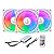 Combo Cooler Fan 120mm Rise Mode Aura - 03 un Bco + Control - Imagem 1