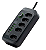 Filtro Linha 05 Tomadas c/ 04 Usb + USB-C 5v Preto - Imagem 1