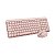 Combo Teclado Mouse Sem Fio Logitech Mk250 Rosa - Imagem 1