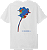 CAMISETA COLORS PSYCHADELIC BLUE FLOWER BRANCO - Imagem 2