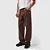 CALÇA CHAMPION SARJA OVERSIZED SCRIPT MARROM - Imagem 1