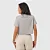 CAMISETA CROPPED CHAMPION FEM MINI SCRIPT RELEV CINZA - Imagem 4