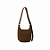 BOLSA BARRA CREW LATERAL EM CROCHÊ E COURO MARROM - Imagem 2
