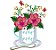 Matriz Bordado Xícara Com Flores - Imagem 4