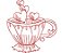 Matriz Bordado Café Com Amor Contorno - Imagem 1