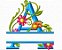 Matriz Bordado Alfabeto Split Floral Lindo - Imagem 1