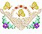 Matriz Bordado Floral Com Borboleta Para Toalha E Lavabo - Imagem 7