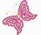 Matriz Bordado Borboleta Rosa - Imagem 1