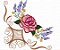 Matriz Bordado Lavanda Com Rosas - Imagem 3