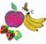 Matriz Bordado Pano De Prato Frutas Com Abelhinha - Imagem 2